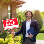 A real estate agent lists a rental property for sale